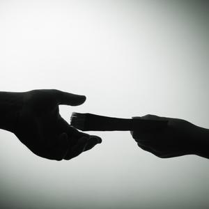 Dark money exhanging hands