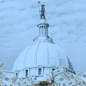 Capitol money blue
