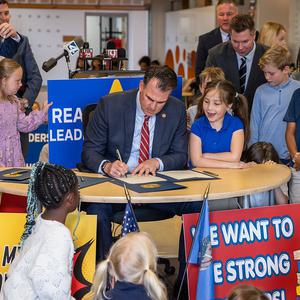 Gov Stitt Signing SB1778 Reading Reform