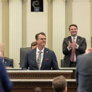Kyle Hilbert and Gov Kevin Stitt