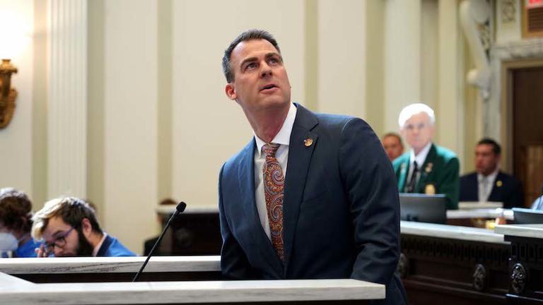 Stitt touts education, tax cuts, savings